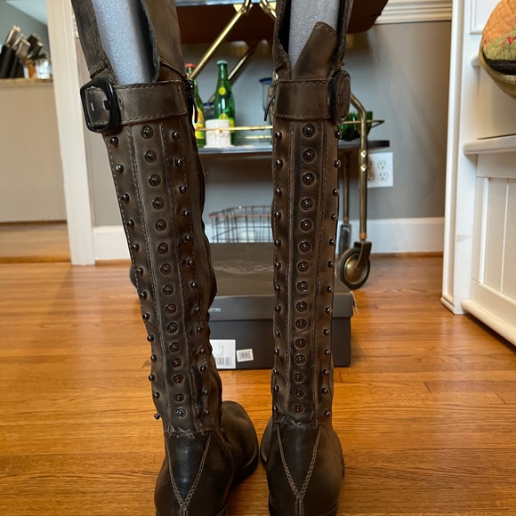 Vince Camuto BilcoAntiqued Distressed Studded Boot - Picture 10 of 11